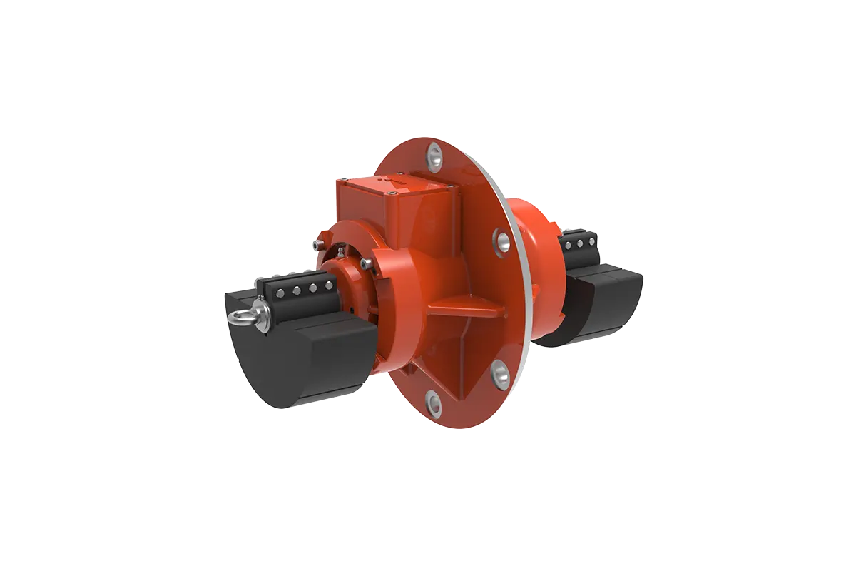 KEM-P KVM-FO Industrial Flange-Mounted Vibration Motor – Side View